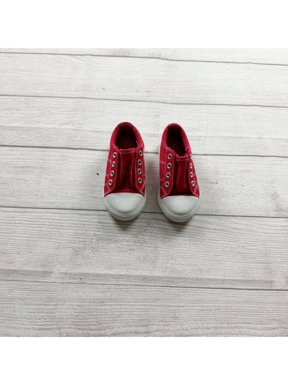 Cat & Jack Toddler Kids Red Canvas Slip On Sneakers Casual 7 - Picture 4 of 6